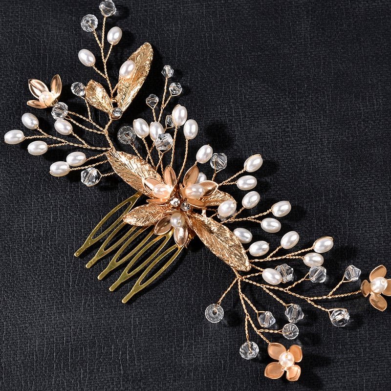 Women Wedding Hair Comb Bride Hair Jewelry Sparkling Rhinestone Hair Piece for Brides - Image 5