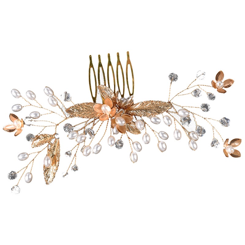 Women Wedding Hair Comb Bride Hair Jewelry Sparkling Rhinestone Hair Piece for Brides - Image 1