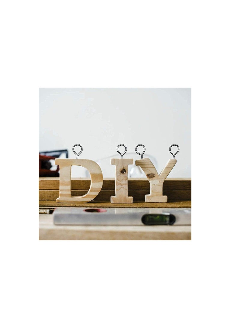 NJM Eye Hook Screws 50pcs Metal Plated Screw Eyes Self Tapping Eyelet Hooks - Image 4