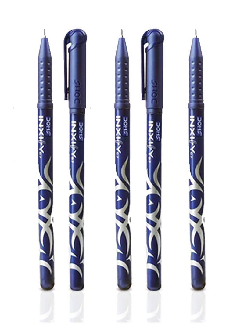 DOMS أقلام حبر جاف إنكسي في 0.7 مم زرقاء عبوة من 5 أقلام - Image 1