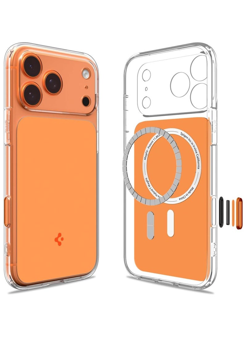 Spigen Ultra Hybrid T MagFit for iPhone 17 PRO Case Cover [Camera Control Button Cover] with MagSafe (2025) - Glossy Orange - Image 1