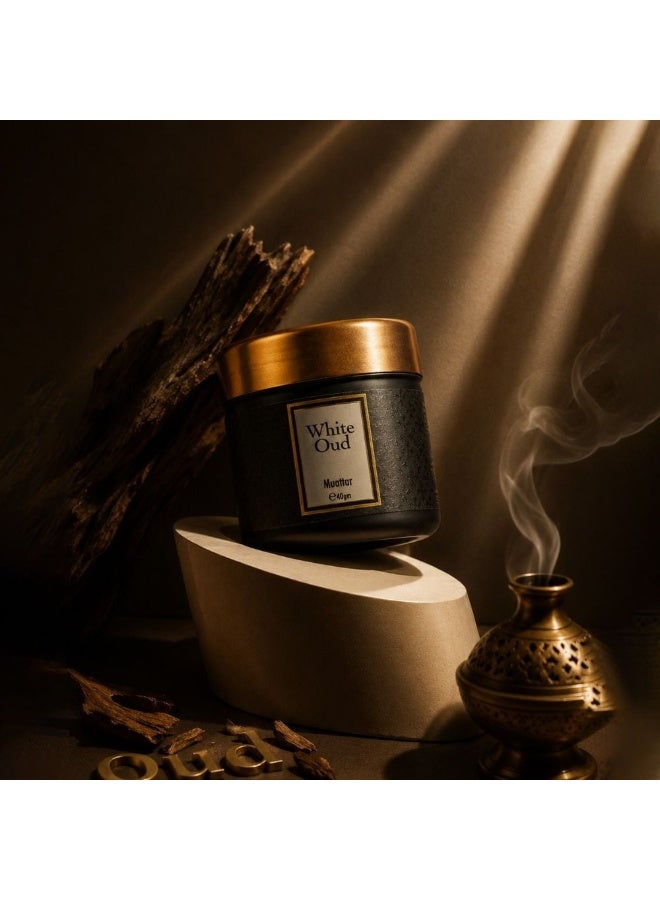 Hamidi White Oud Muattar 40Gm, Multi Colour, Perfumed Muattar Home Fragrance For Majlis, For Home Styling, Tabletop Display And Interior Ambience - Image 1