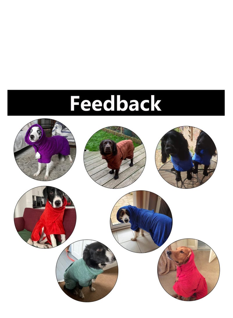 Super Absorbent Microfibre Dog Bathrobe - Fast Drying & Luxuriously Soft Towel for Pets - Perfect for Dogs & Cats in Purple - Image 5