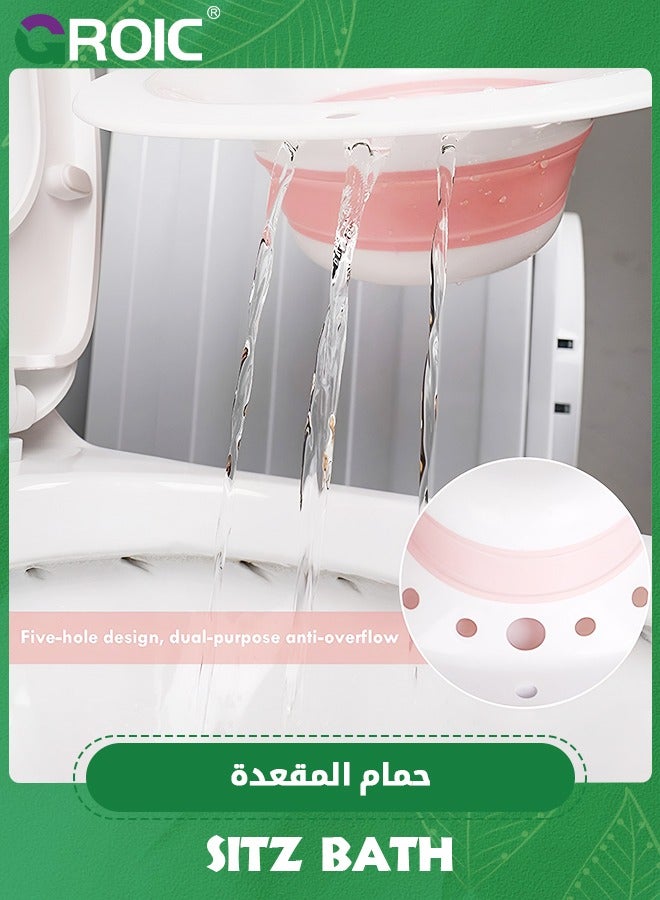 GROIC Sitz Bath for Toilet Seat - Sitz Bath for Hemorrhoids - Sits Bath Kit for Women- Great for Maternity Postpartum Care,Hip Bath Bowl, Sits Bath Salts Soak Pan without Irrigator - Image 4