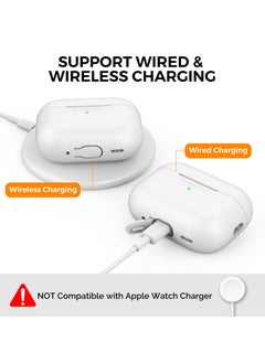 Ahastyle AirPods Pro 2 Case Silicone Protective Cover [Front LED Visible] Compatible with AirPods Pro 2nd Generation (white)  - Image 5