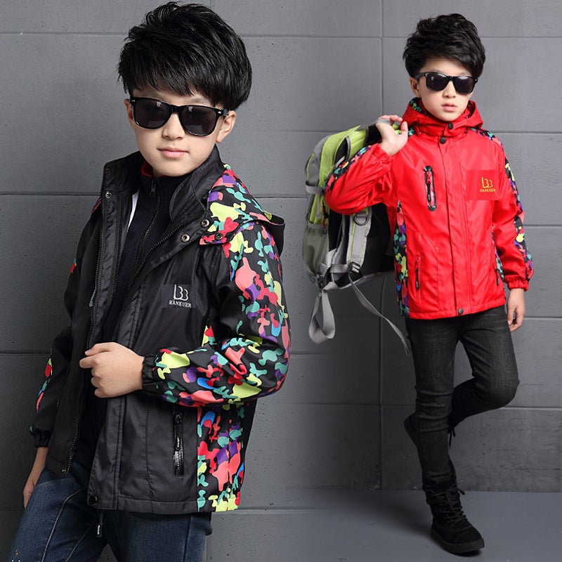 Children'S Jackets Medium And Large Boys And Girls Removable Liner Thick Jackets Mountaineering Jackets - Image 5