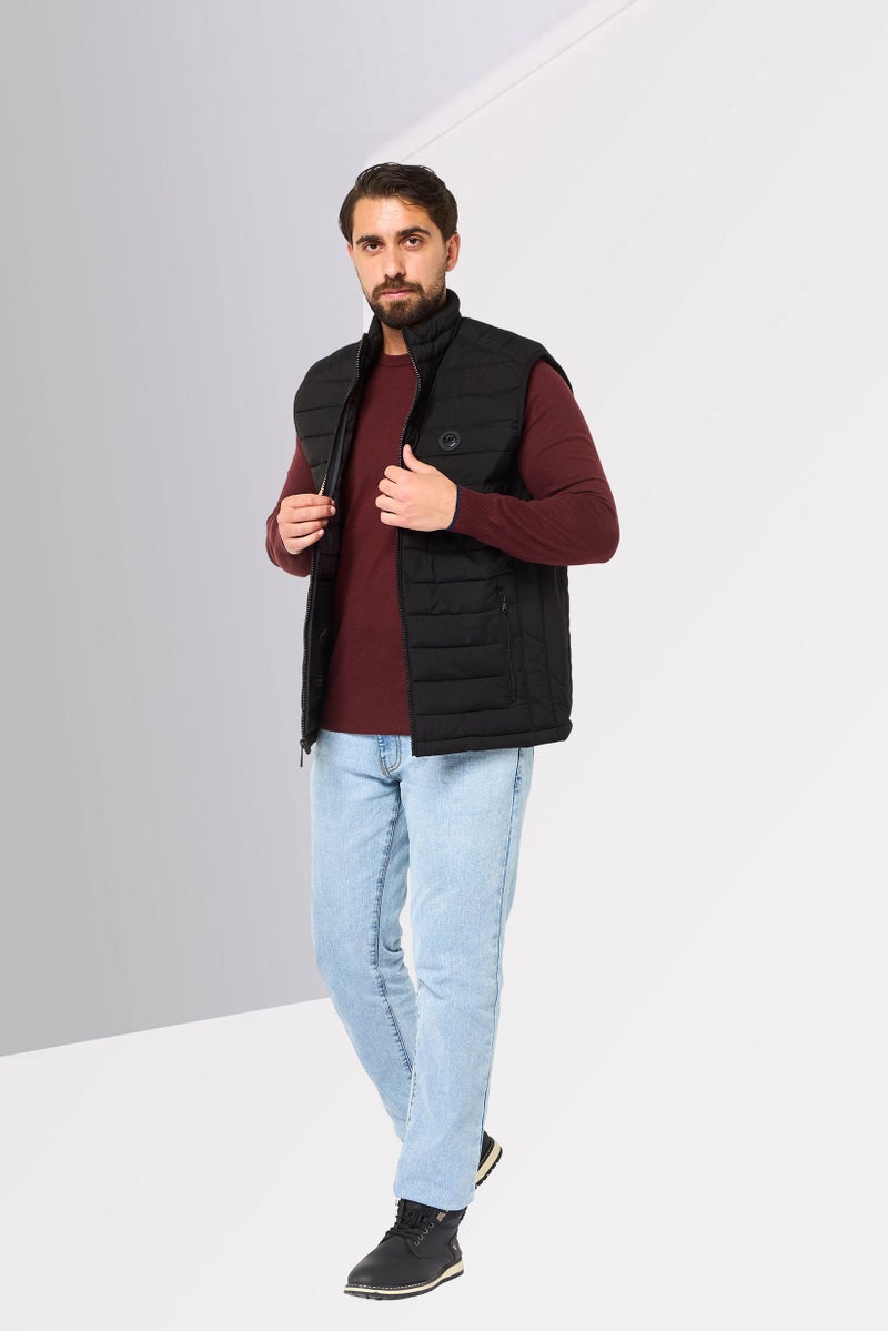 Michael Kors Men Quilted Puffer Vest Jacket, Black - Image 2