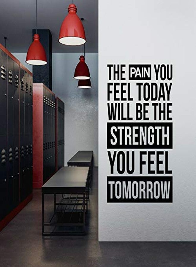 ARWY Gym Wall Sticker “The Pain You Feel Today” Motivational Quote Vinyl Wall Decal for Home Gym & Fitness Room | Large Wall Art Decor (50 x 70 cm) - Image 1