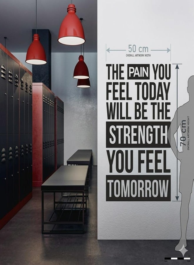 ARWY Gym Wall Sticker “The Pain You Feel Today” Motivational Quote Vinyl Wall Decal for Home Gym & Fitness Room | Large Wall Art Decor (50 x 70 cm) - Image 3