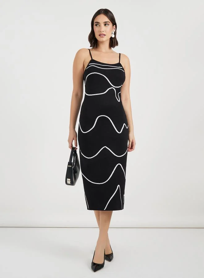 Styli Abstract Bodycon Dress