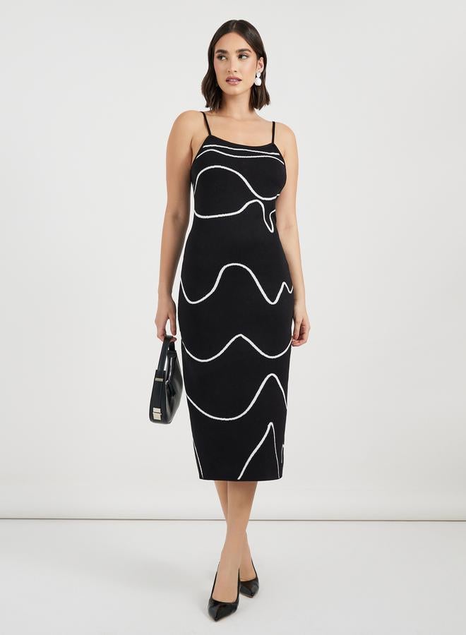 Styli Abstract Bodycon Dress  - Image 4
