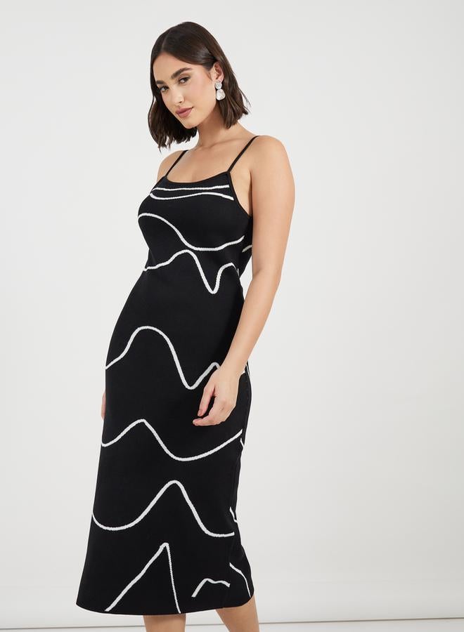 Styli Abstract Bodycon Dress  - Image 5