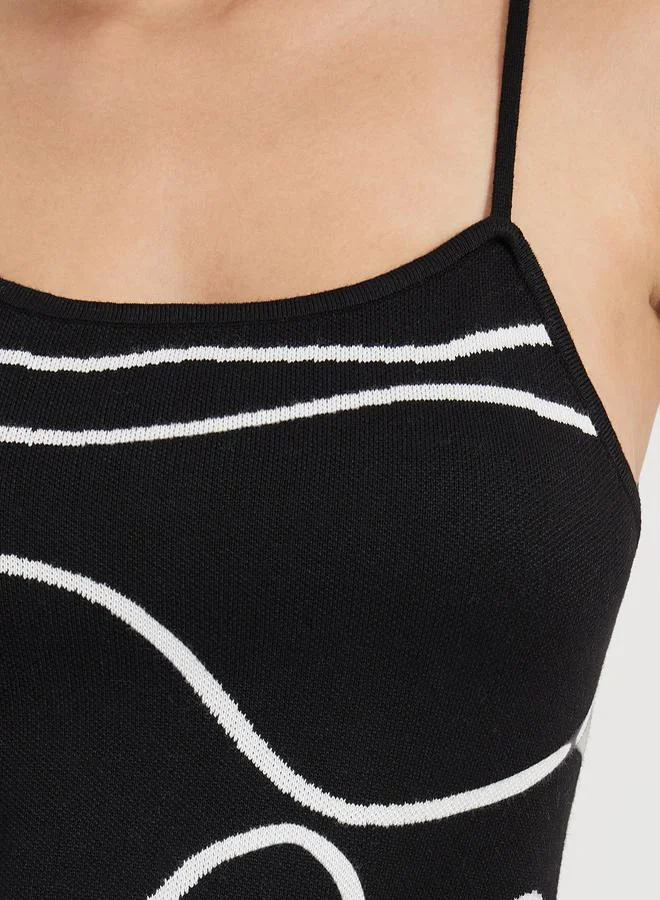 Styli Abstract Bodycon Dress