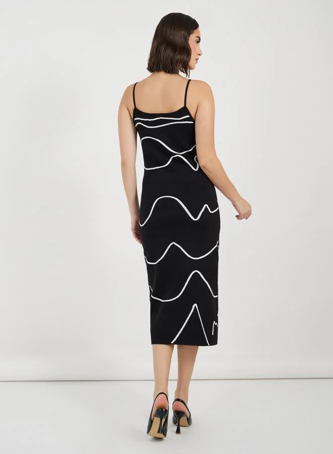 Styli Abstract Bodycon Dress