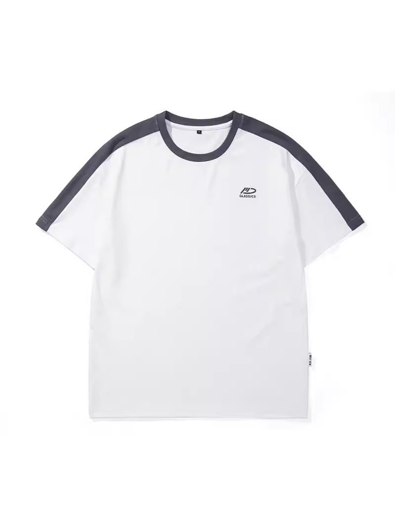 New Trendy Brand Simple Sports Style T-Shirt Men'S Summer Loose Plus Fat Plus Size Trendy Brand Short-Sleeved T-Shirt Men'S Export Shirt - Image 2