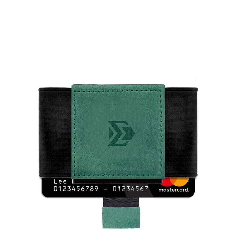 VBAX Elastic Wallet with Pull Tab for Men & Women â€“ Slim Minimalist Front Pocket Leather Card Holder, Compact Stretch Design Fits 8â€“10 Cards & Cash â€“ Premium Everyday Carry Wallet - Image 1