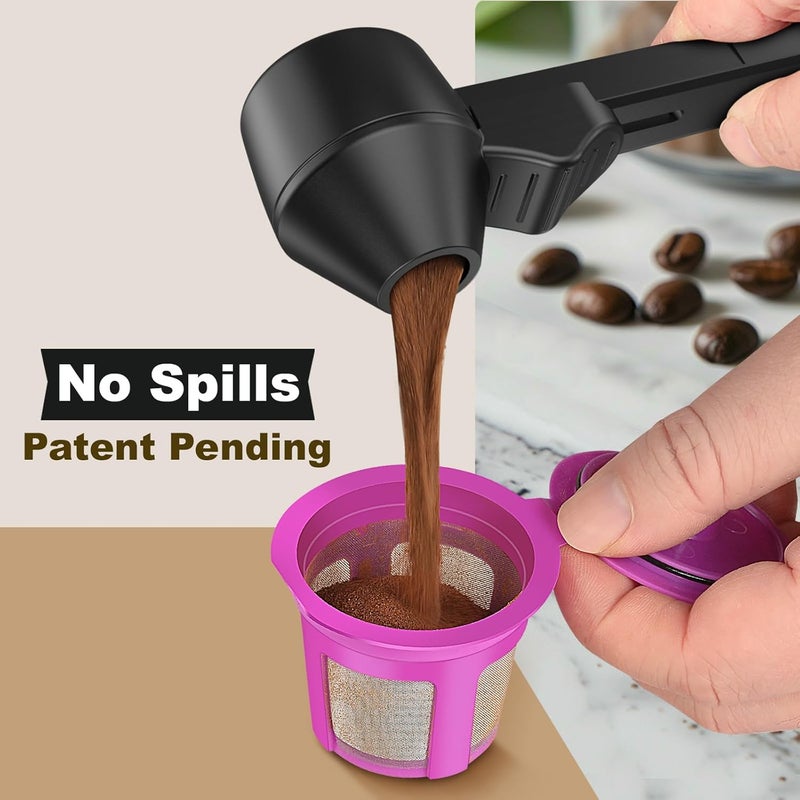 Lov Sprout Coffee Scoop & Funnel for Reusable K Cup Refillable Coffee Pods, Coffee Measuring Scoop 2 Tablespoon Capacity (2 Pack) - Image 3