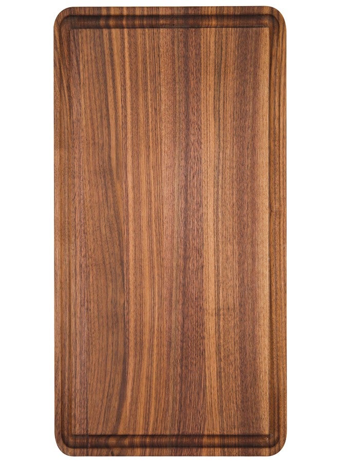 AZRHOM لوح تقطيع صغير من خشب الجوز من AZRHOM للمطبخ، مقاس 12×8 بوصة (علبة هدايا)، مزود بمقابض لتصريف السوائل، وحصائر مانعة للانزلاق، ولوح تقطيع سميك قابل للاستخدام على الوجهين. - Image 1
