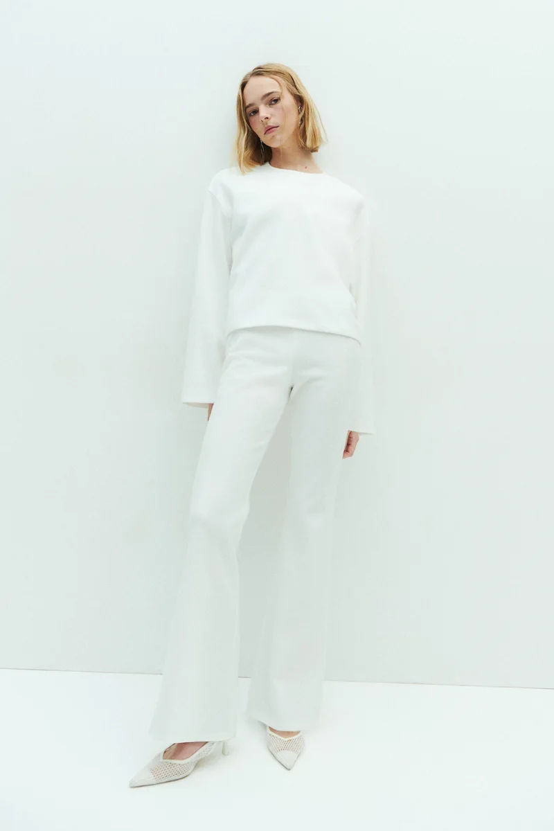 H&M Flared Fine-Knit Leggings