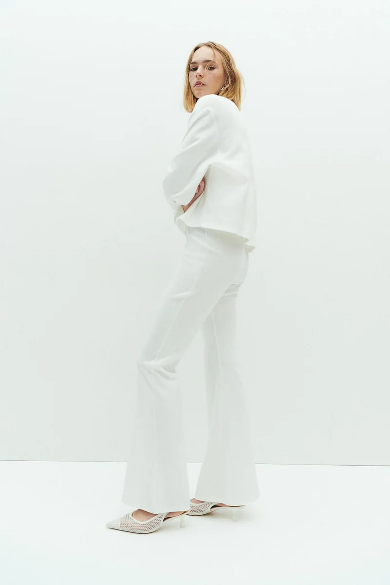 H&M Flared Fine-Knit Leggings
