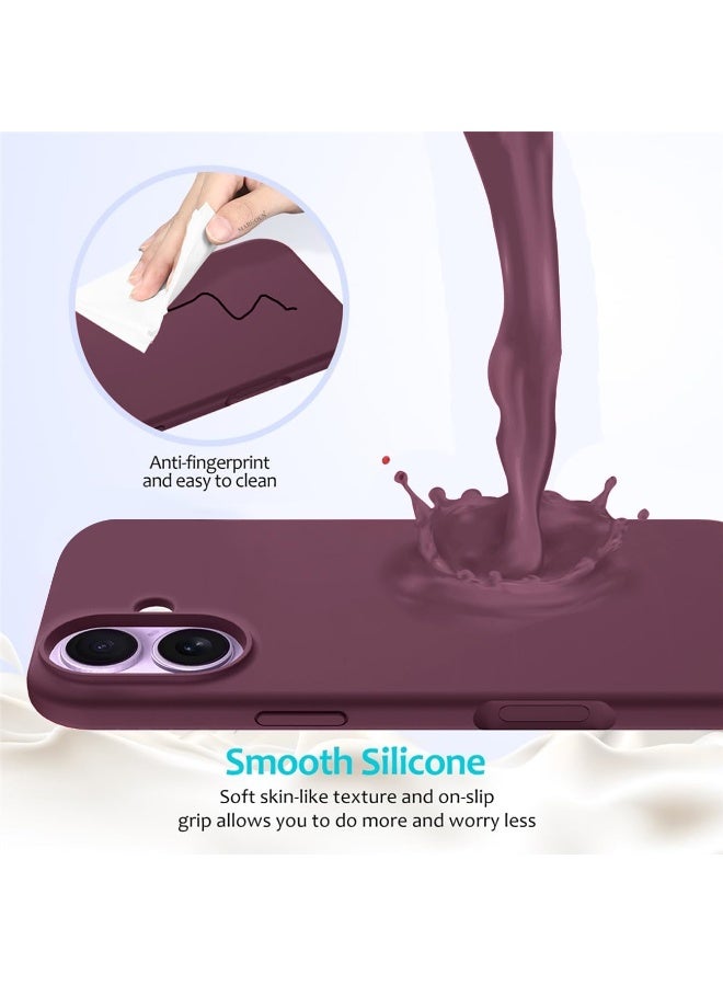 iPhone 17 Case Liquid Soft Silicone Slim iPhone 17 Cover with Inside Microfiber Lining Shockproof Protective Phone Case for iPhone 17 6.3 inch - Image 3