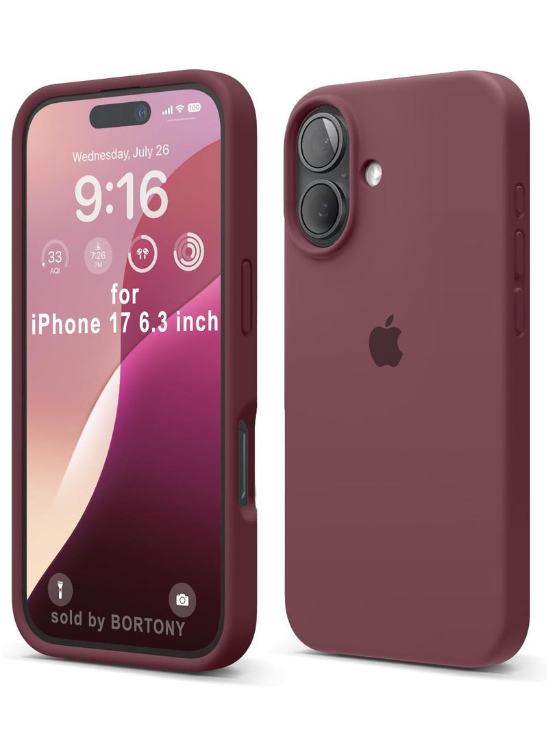 iPhone 17 Case Liquid Soft Silicone Slim iPhone 17 Cover with Inside Microfiber Lining Shockproof Protective Phone Case for iPhone 17 6.3 inch - Image 1