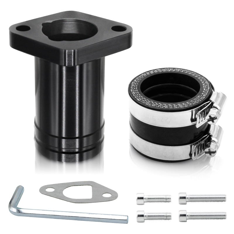 WNOOENG Upgraded Intake Manifold for Predator 212cc 196cc 224cc Engine Performance Parts for PWK 24mm 28mm Carburetor Coleman ct200u bt200x b200cc b200r kt196 Mini Bike Go Kart Black - Image 3