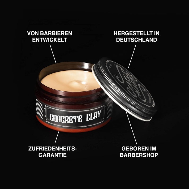Charlemagne Concrete Clay Set of 3 - Super Strong Hold - Hair Wax Matt - Hair Clay Pomade Matt Look - Hair Wax Styling Cream - Hair Wax Men - Hair Paste Men - Hair Styling Hair Wax Men - Image 3