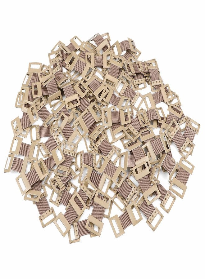 UPIQNG 100Pcs Elastic Bandage Clips Replacement Aluminium Clasps Stretch Wrap Metal Bandage Clips for Various Types Bandages,Brown - Image 1