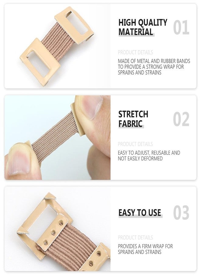 UPIQNG 100Pcs Elastic Bandage Clips Replacement Aluminium Clasps Stretch Wrap Metal Bandage Clips for Various Types Bandages,Brown - Image 3