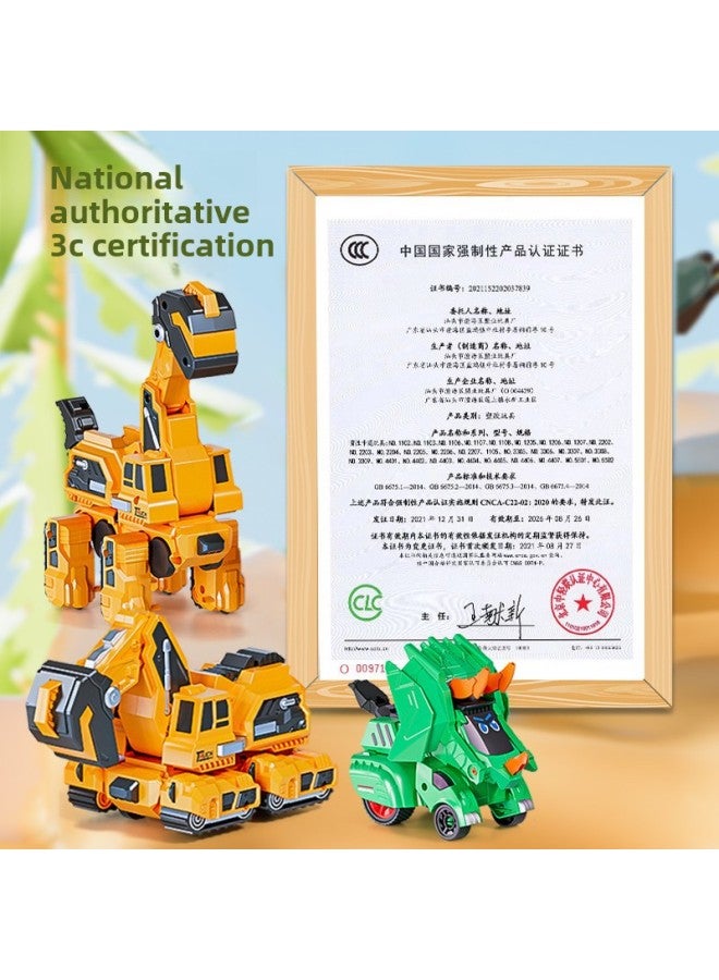 Children's Impact Deformation Toy Inertia Dinosaur Model Collision Reversal Chariot Boys Tyrannosaurus Rex Stall Hot Sale-Color:Mixing Truck Jiaolong Red Opp Bag 135g - Image 3