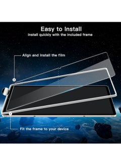 Rock Pow Screen Protector for Samsung Galaxy Tab S10 Plus 2024/ S9 Plus/ S9 FE Plus 5G 12.4 Inch 2023 with Easy Installation Frame Tempered Glass Film HD Clear 2pcs  - Image 4