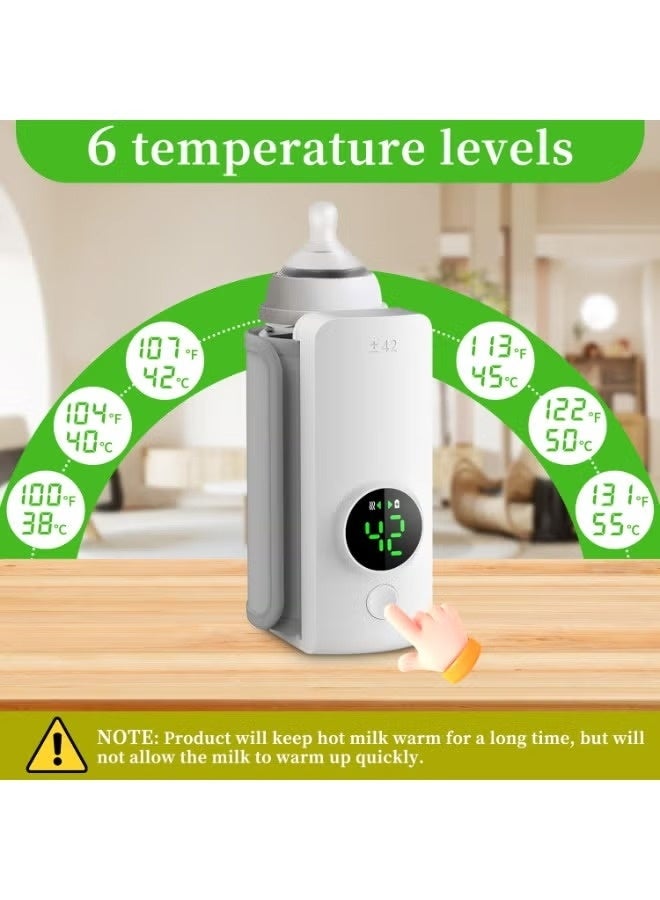 يوكا محافظ حرارة قنابل الأطفال المحمول السهل النقل بلا ماء - بطارية قابلة لإعادة الشحن، حفظ درجة حرارة مستمرة لغذية أثناء التنقل، آمن من مادة مستوى الأطعمة للرحلة/الخارجية/المنزل - Image 3