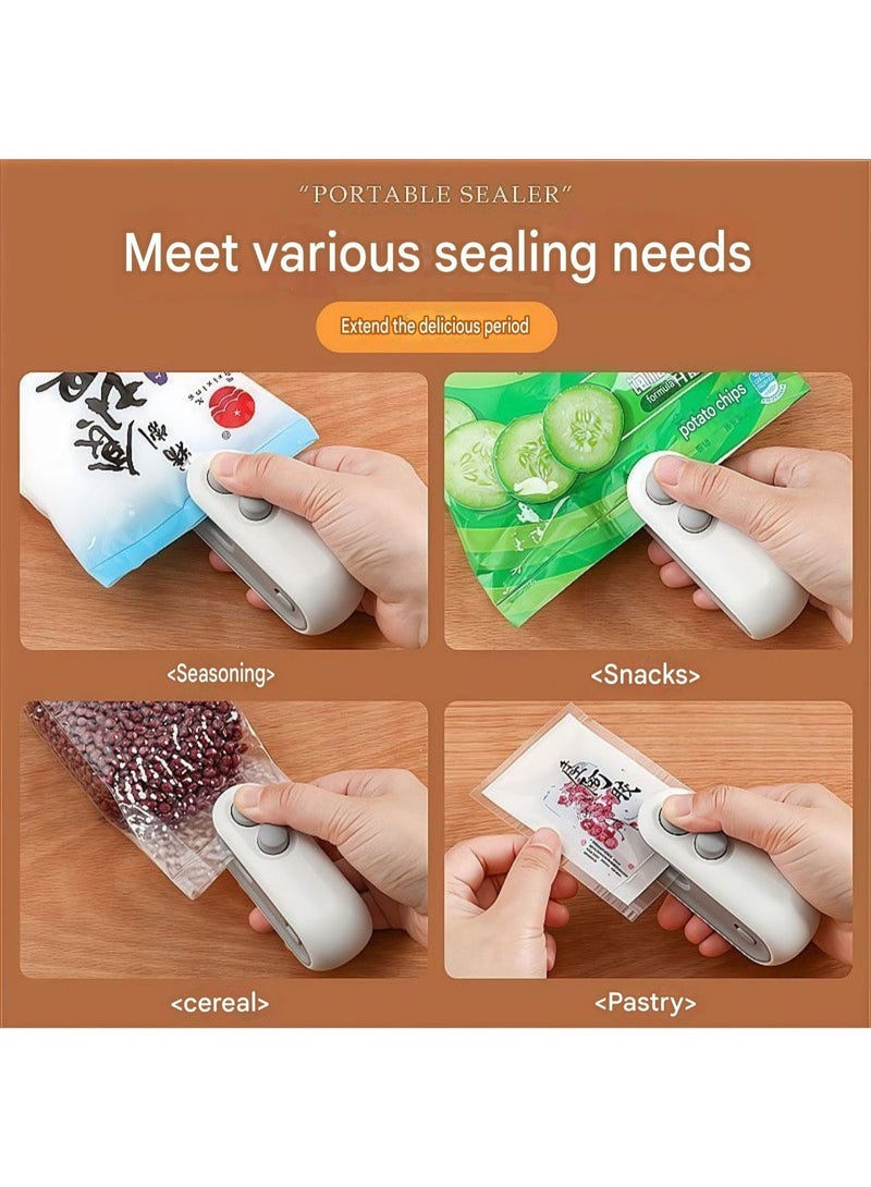 2-in-1 Mini Bag Sealer & Cutter – Portable Rechargeable Handheld Heat Sealer for Food Storage – Magnetic Kitchen Gadget with Type-C Charging - Image 3