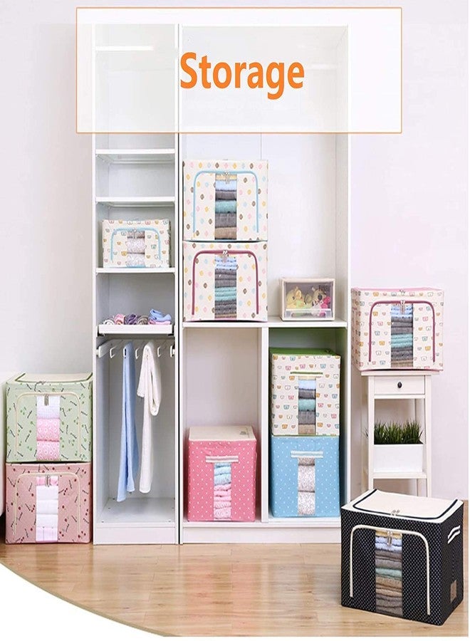 BSBDA Foldable Storage Boxes,Fabric Storage Cubes,Clothes Organiser,Toy Bins Underbed Storage Box Fabric for Comforters,Blankets,Bedding,Foldable with Sturdy Zipper (Multi Design) - Image 5