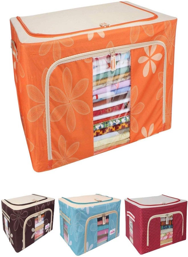 BSBDA Foldable Storage Boxes,Fabric Storage Cubes,Clothes Organiser,Toy Bins Underbed Storage Box Fabric for Comforters,Blankets,Bedding,Foldable with Sturdy Zipper (Multi Design) - Image 2
