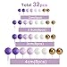 ASTARON 32 Pcs Ball Cake Topper Decorations Mini Balloons Cake Topper Sticks Foam Balls Cake Picks Cake Topper Balls Cake Decorations for Wedding Party Birthday Cake Decorating Purple Gold - Image 4