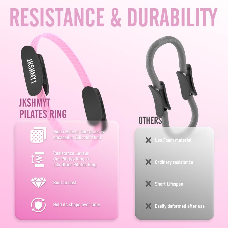 JKSHMYT Pilates Ring Kit for Women, Pilates Equipment â€“ 14.5" Home Magic Circle Workout with Pilates Ball, Resistance Bands, Better me Pilates Essentials Starter Set for Beginners Toning Shape Full Body - Image 5