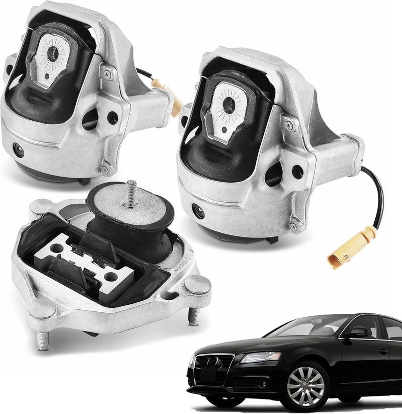 3PCS Engine Motor Transmission Mount Set for Audi - Image 1