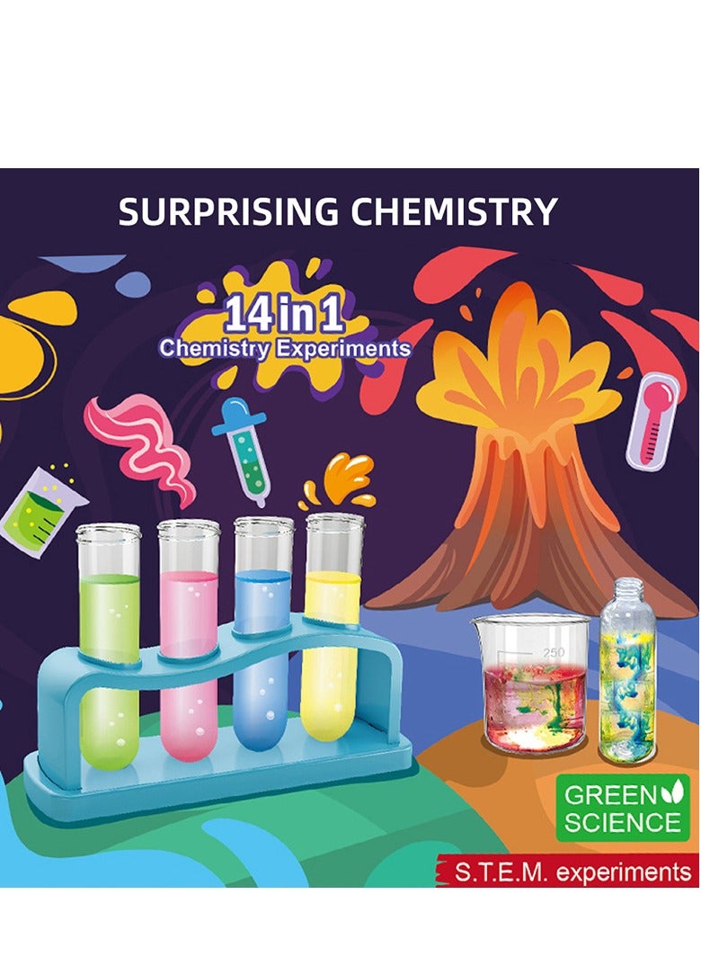 STEM 14 in 1 Chemistry Experiments,Science and Physics home chemical lab Educational Game for kids and It is an educational game that helps focus, creativity,Children's DIY 6+ Years - Image 2