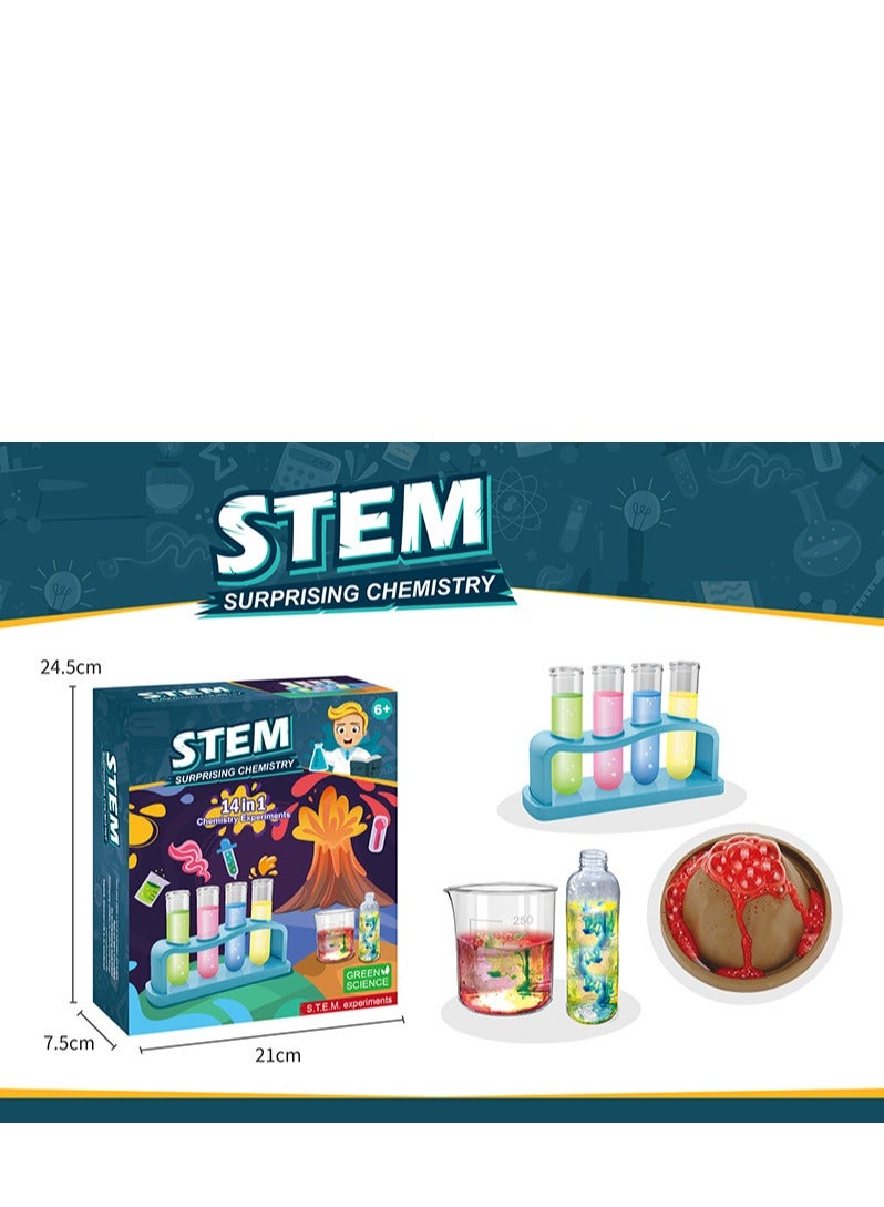 STEM 14 in 1 Chemistry Experiments,Science and Physics home chemical lab Educational Game for kids and It is an educational game that helps focus, creativity,Children's DIY 6+ Years - Image 3