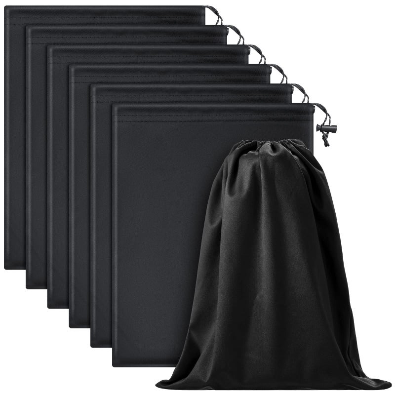 Flutesan Flutesan 6 Pieces Toy Storage Bag Microfiber Ski Goggle Bag Sunglasses Pouch Case Foldable Adjustable Drawstring Pouch9 x 118 InchBlack