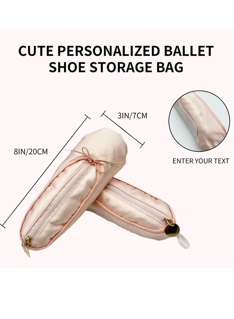 حقيبة مكياج على شكل حذاء باليه وردي مخصص، منظم شخصي لأحمر الشفاه وكحل العين، هدية مثالية للراقصين وعشاق الباليه - Image 2