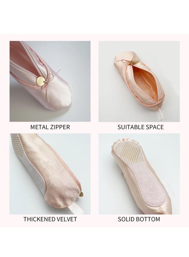 حقيبة مكياج على شكل حذاء باليه وردي مخصص، منظم شخصي لأحمر الشفاه وكحل العين، هدية مثالية للراقصين وعشاق الباليه - Image 5