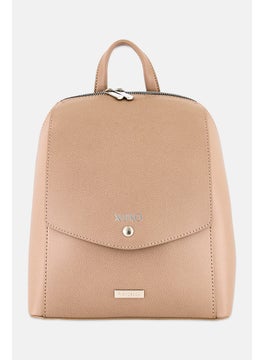 XOXO Women Brand Logo Women Camela Backpack, Dark Tan  - Image 1