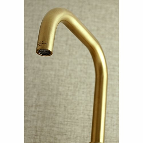Kingston Brass Concord 8-Inch Adjustable Center Wall Mount Kitchen Faucet, Brushed Brass - Image 4