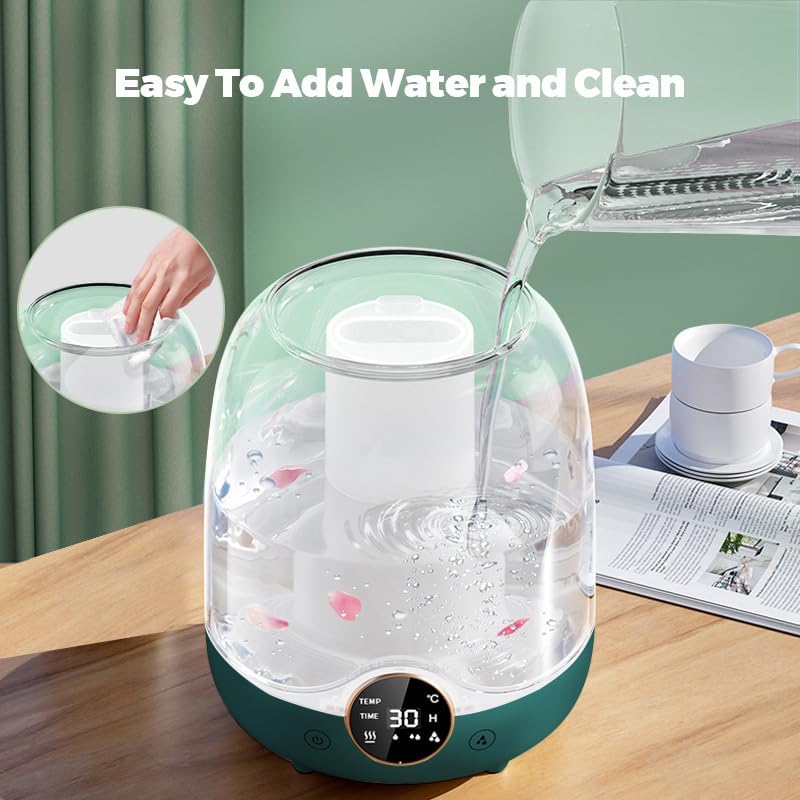 ZingUp 3.5L Cool Mist Humidifier – Leak-Proof, Ultra-Quiet, Auto Shut-Off | Perfect for Bedroom & Baby Nursery (Green) - Image 2