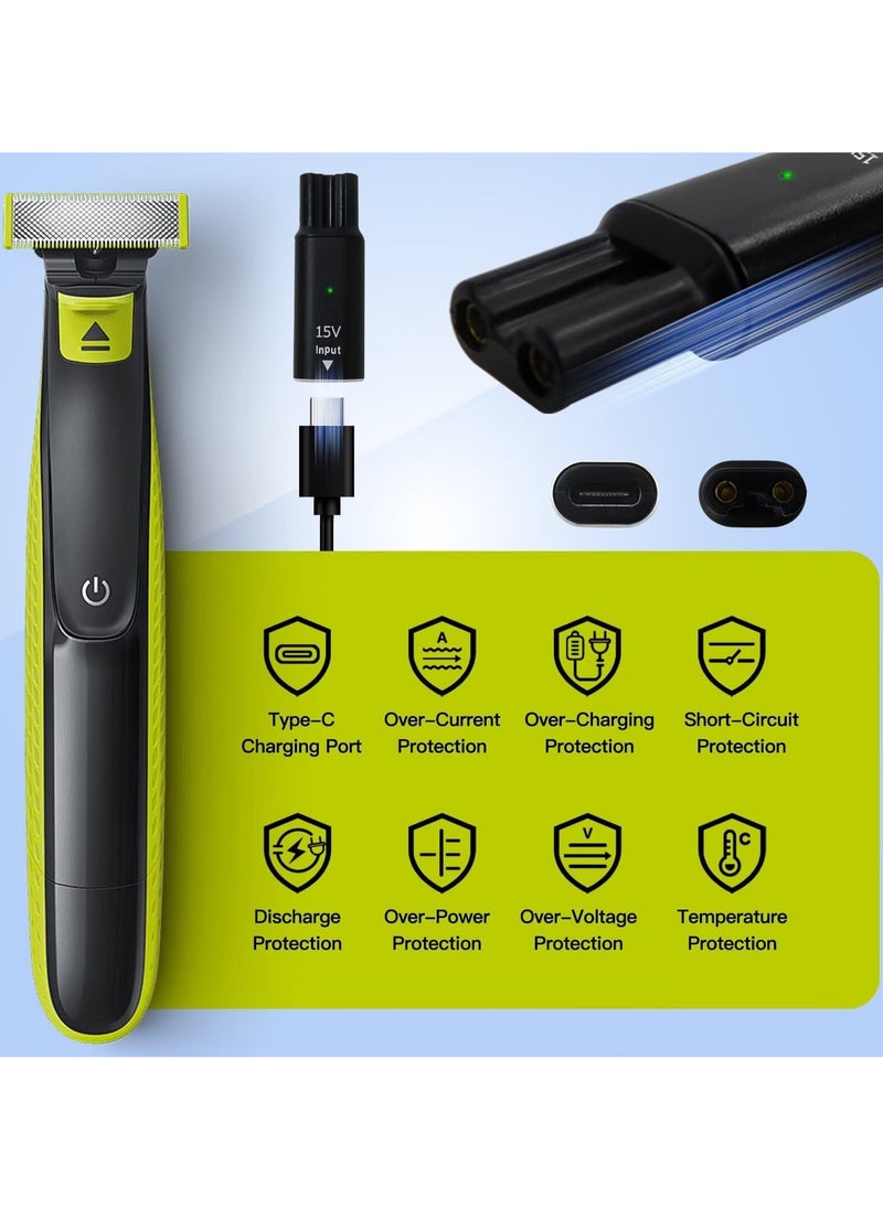 SANMUGEED - 2 Pack 15V HQ8505 Type-C Shaver Adapter, Charging Converter for Norelco 7000 5000 3000 Series, QP6530 QP6520 QP6510 Electric Trimmer USB-C Razor Charger Converter Without Charger Cord - Image 1