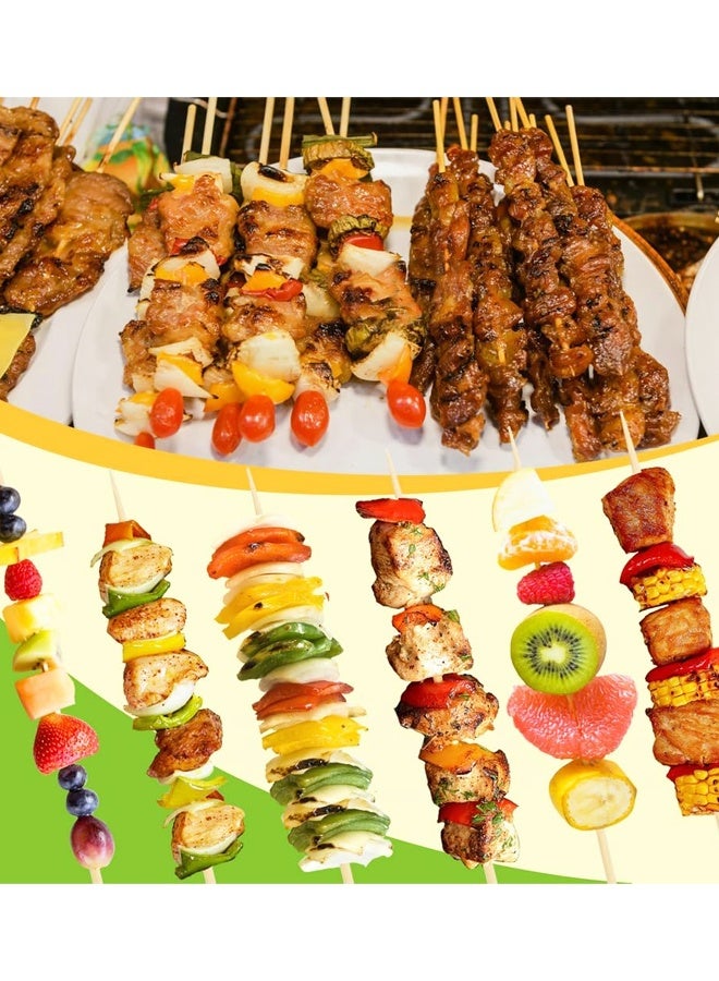 100PCS 10 Inch Bamboo Skewers for BBQ Fruit & Party - Image 4