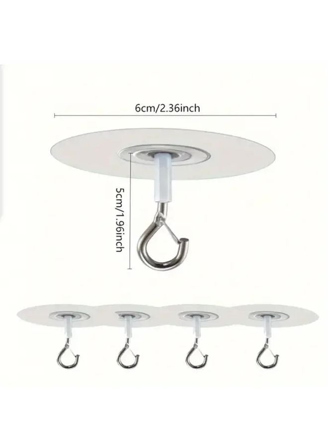 5 Self Adhesive Hooks No Drilling Required Sturdy Waterproof Easy Install Multi Functional Utility - Image 1